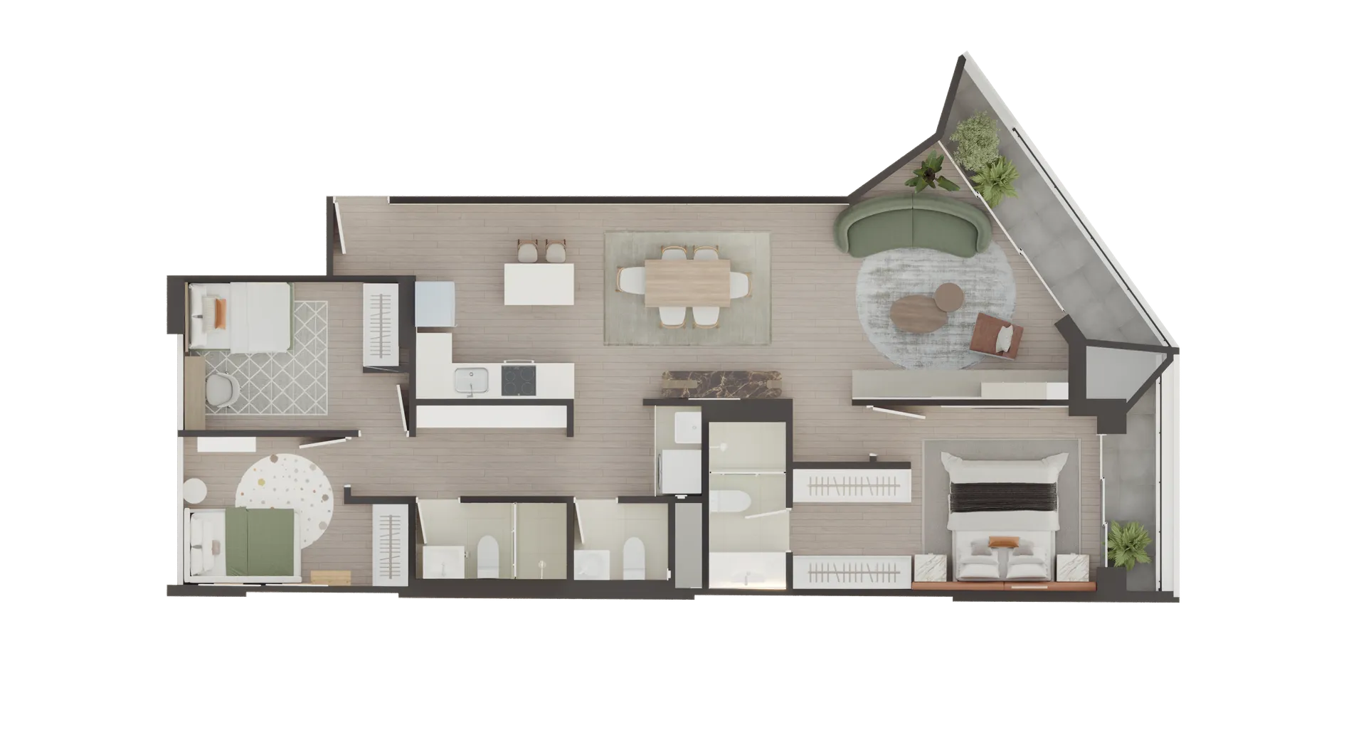 Plano de la Tipología X01 del Proyecto Machaypuito